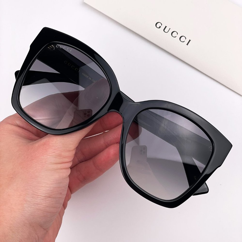 🔥 GUCCI GG0459S 001 Sunglasses Black Grey Woman